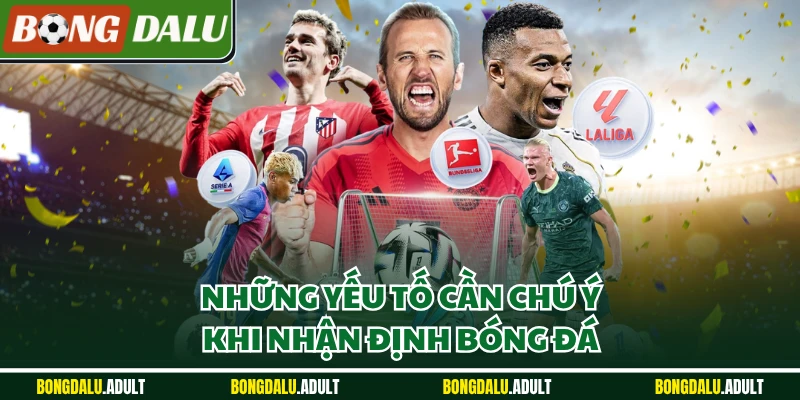 Những yếu tố cần chú ý khi nhận định bóng đá